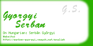 gyorgyi serban business card