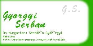 gyorgyi serban business card